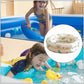 Compact Inflatable Kiddie Pool, Sturdy PVC Compact Plastic Pool with Bright Bear Design for Safe Outdoor Fun