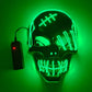 Glowing LED Skull Mask Full Face Halloween 2025 Cosplay
