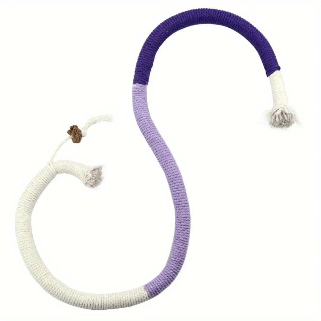 Cat Cotton Chew Toy for Teeth Cleaning - Catnip Rope Teething Toy for Indoor Cats
