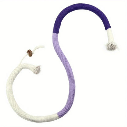 Cat Cotton Chew Toy for Teeth Cleaning - Catnip Rope Teething Toy for Indoor Cats