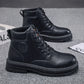Casual Retro High Top Boots for Men - Winter Chunky Lace-Up Motorcycle Ankle Footwear
