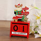 Wooden Christmas Countdown Calendar Ornament Tabletop Decor