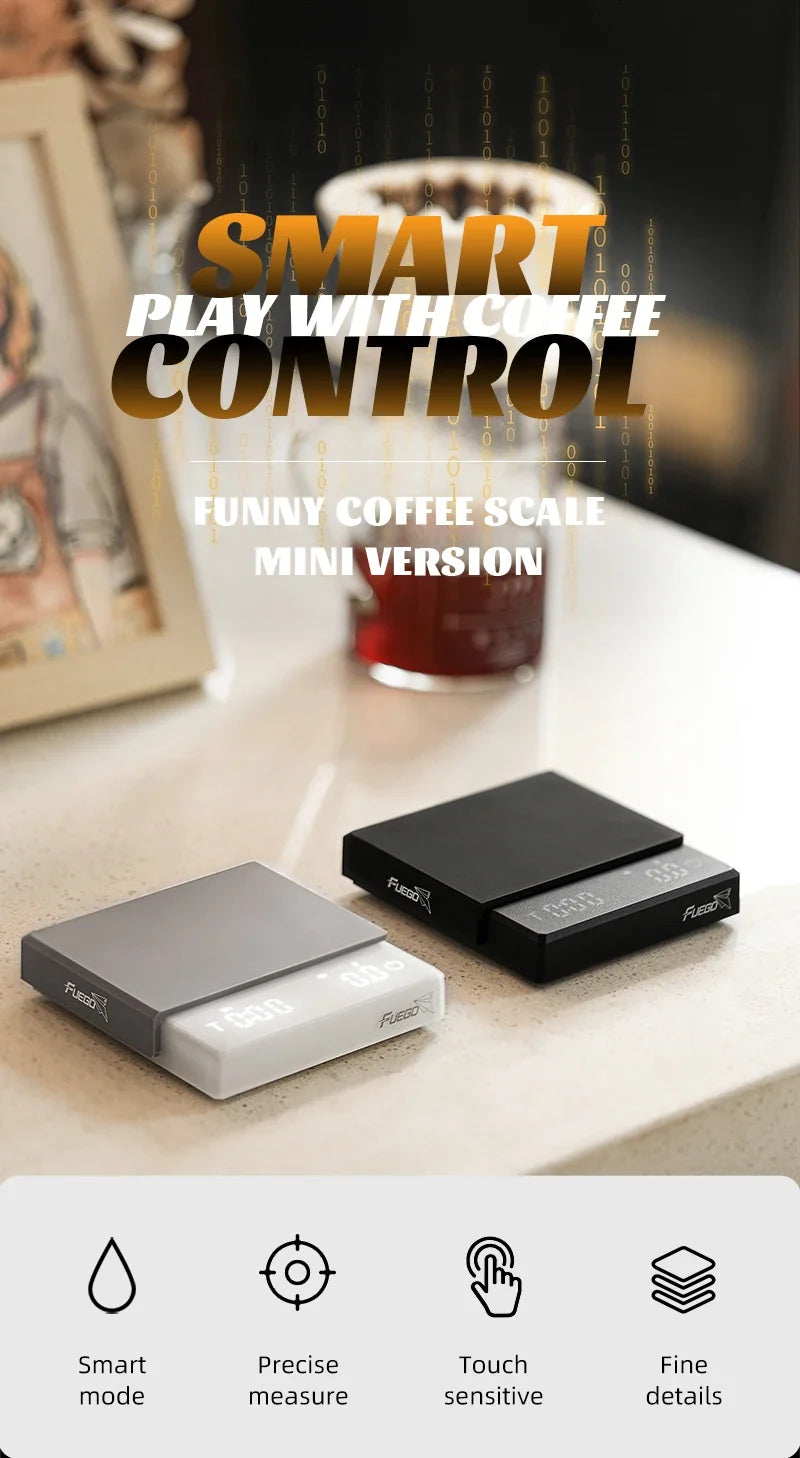 Coffee Scale Battery-Powered Digital 0.1g Accurate With Timer