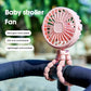 Travel-Friendly Oscillating Pram Fan Mini Hand-Held Baby Fan USB Operated Clip-on Flexible Tripod for Car Seat Use