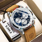 Quartz2025 Edition Watch Leather Chronograph Military Style