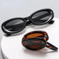 Folding Sunglasses Elliptical Frame Vintage Retro Eyewear Summer 2026 AntiReflective UV Protection