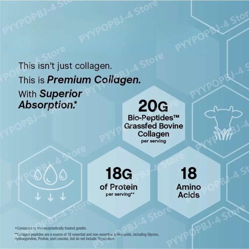 Collagen2026 Edition BioPeptides Powder 22oz Grassfed Protein Supplement for Hair Skin Nails Viral Glow Trend