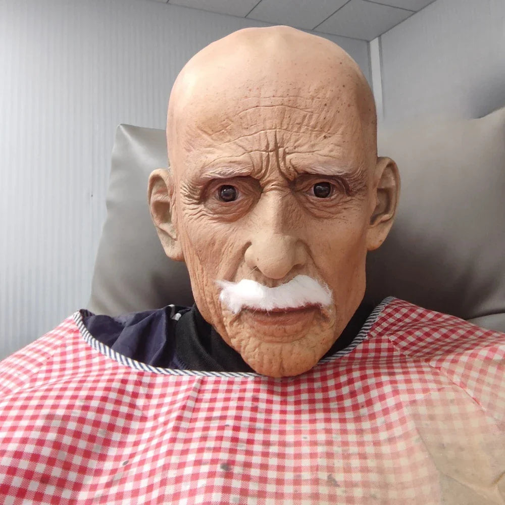 Old2025 Edition Man Mask Realistic Latex Full Head Halloween