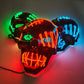 Glowing LED Skull Mask Full Face Halloween 2025 Cosplay