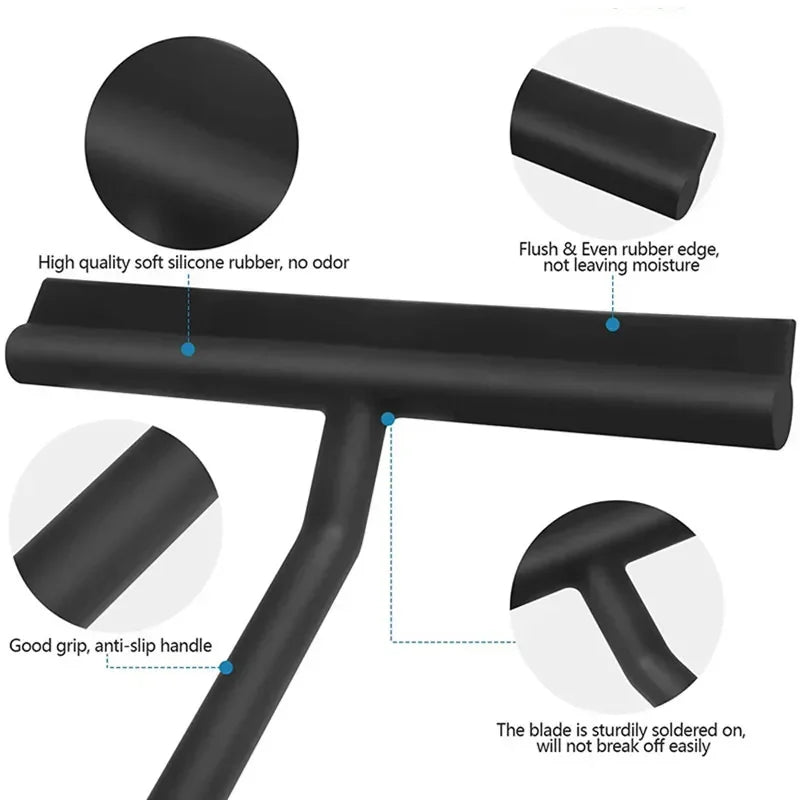 Squeegee Shower Wall Hanger Rubber Blade Bathroom Cleaner