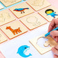 Wooden DIY Art Stencil Kit for Kids - Creative Painting & Drawing Tools, Educational Craft Supplies