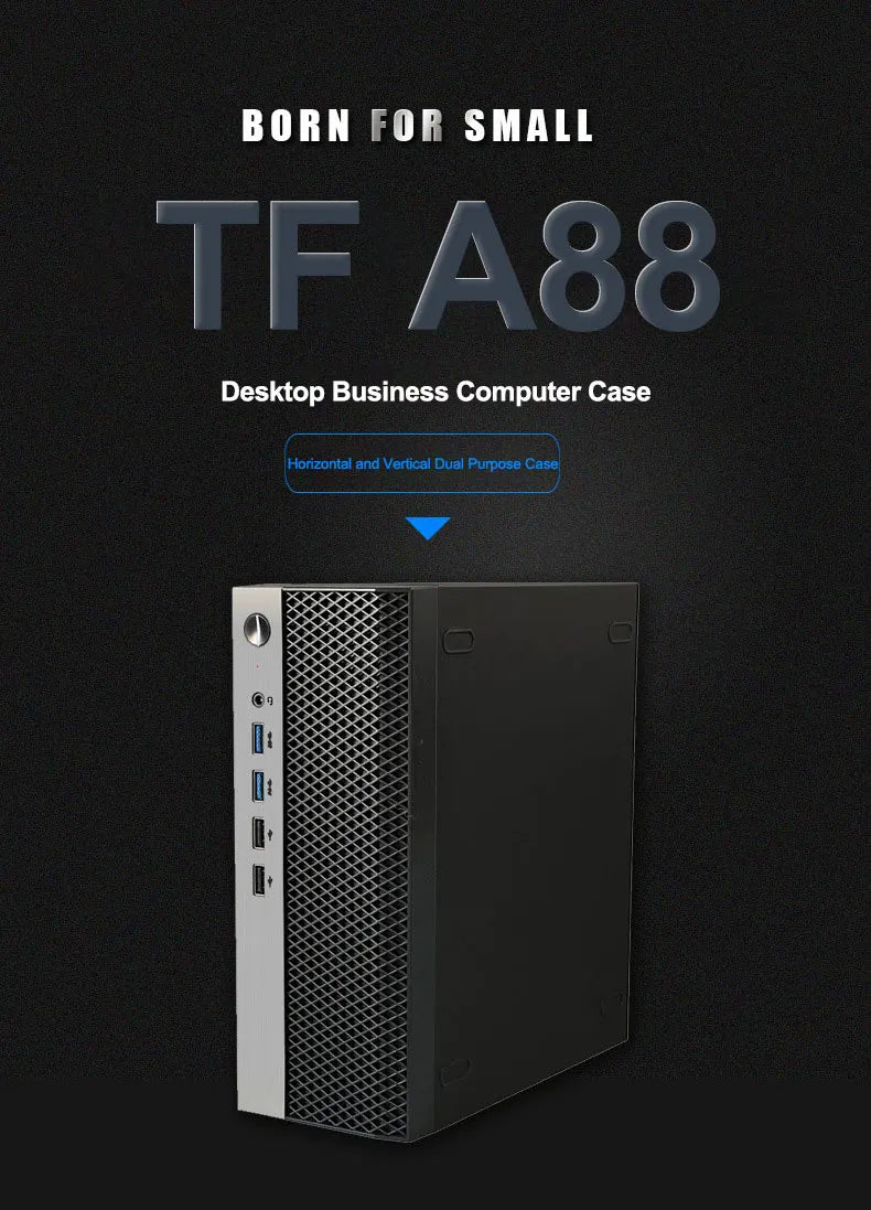 Mini ITX HTPC Case 1U PSU Support Mesh Travel-Friendly Household Theater
