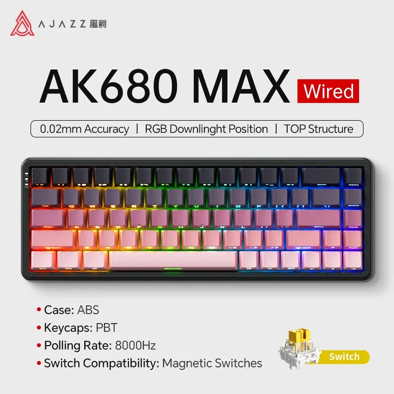 Mechanical Keyboard Sixty Mini Cordless ARGB Magnetic Hall