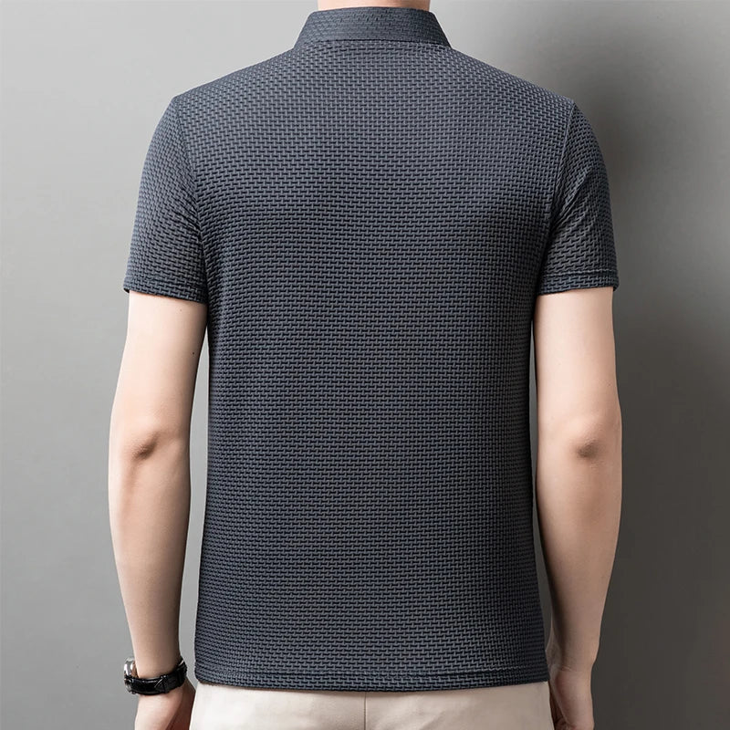 short sleeve, casual summer style, slim fit versatile top – Breathable men's polo shirt