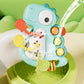 Dinosaur Montessori Pull Toy Newborn Sensory Toys Teether