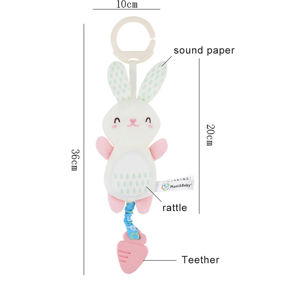 Animal Rattle Newborn Sensory Toys Plush Travel Toy Kit