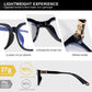 Light Blue Blocking Glasses Square Frame Unisex Computer Eyewear Fall 2026 Eye Strain Relief