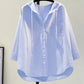 White Women's Blouse in Soft Cotton with Hood, Casual Relaxed Fit for Everyday Comfort and Style-1