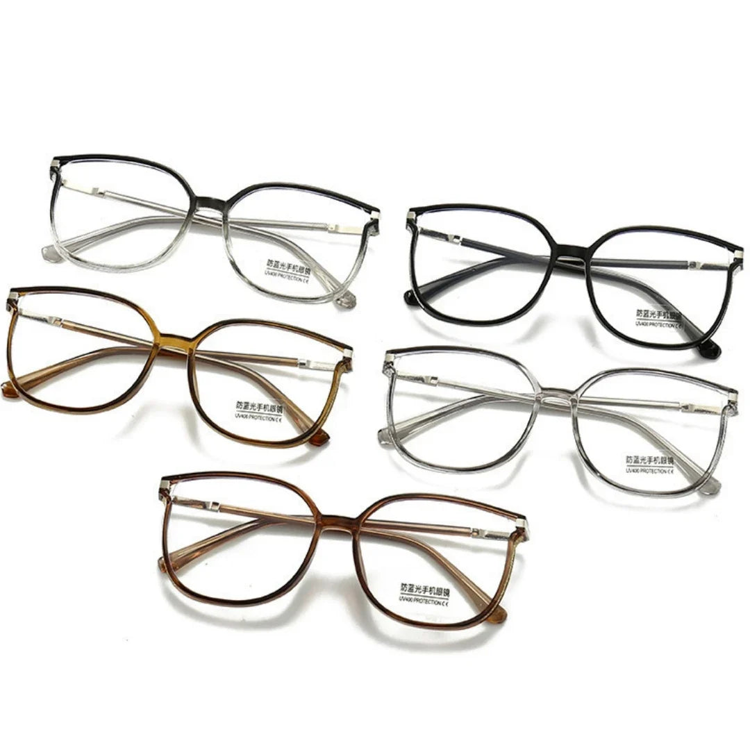 Light Blue Blocking Glasses Big Frame Eyewear Summer 2026 Trend Ultra Light Alloy Frame All Day Comfort