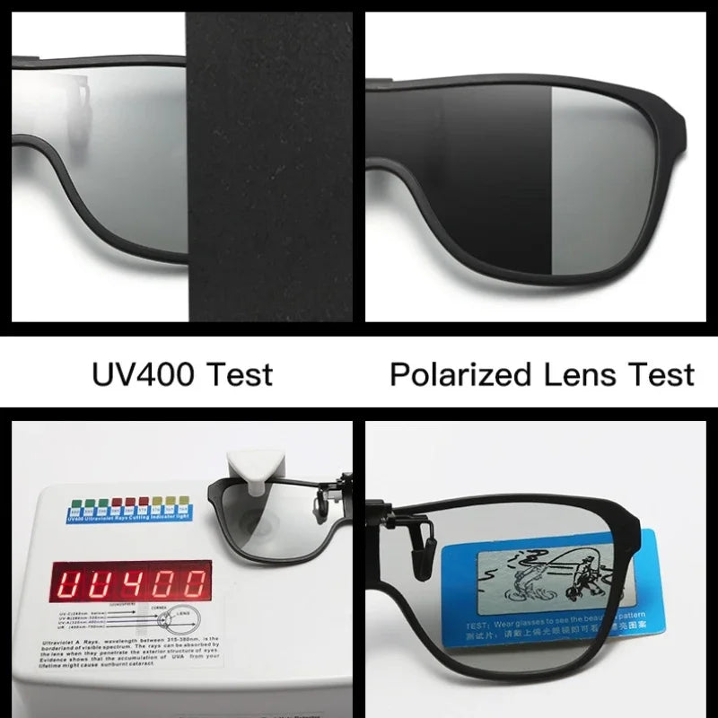 Clip2026 Edition On Sunglasses Polarized Flip Up Driving Glasses Mirror Lens Outdoor UV Protection Summer