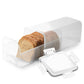 Bread Box Plastic With Sealing Lid And Tray Airtight Bread Storage Container Kitchen Organization 2025 Simple Clean
