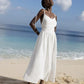 Variant image for Elegant Summer Rug in Natural Linen and Cotton Blend, A-Line Design, Backless with Adjustable Straps, Ankle Length, Machine Washable-13
