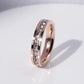 Ring2026 Edition Stainless Steel Single Row Square Zircon Rotating Ring Crystal CZ Jewelry TikTok Viral Gift Idea