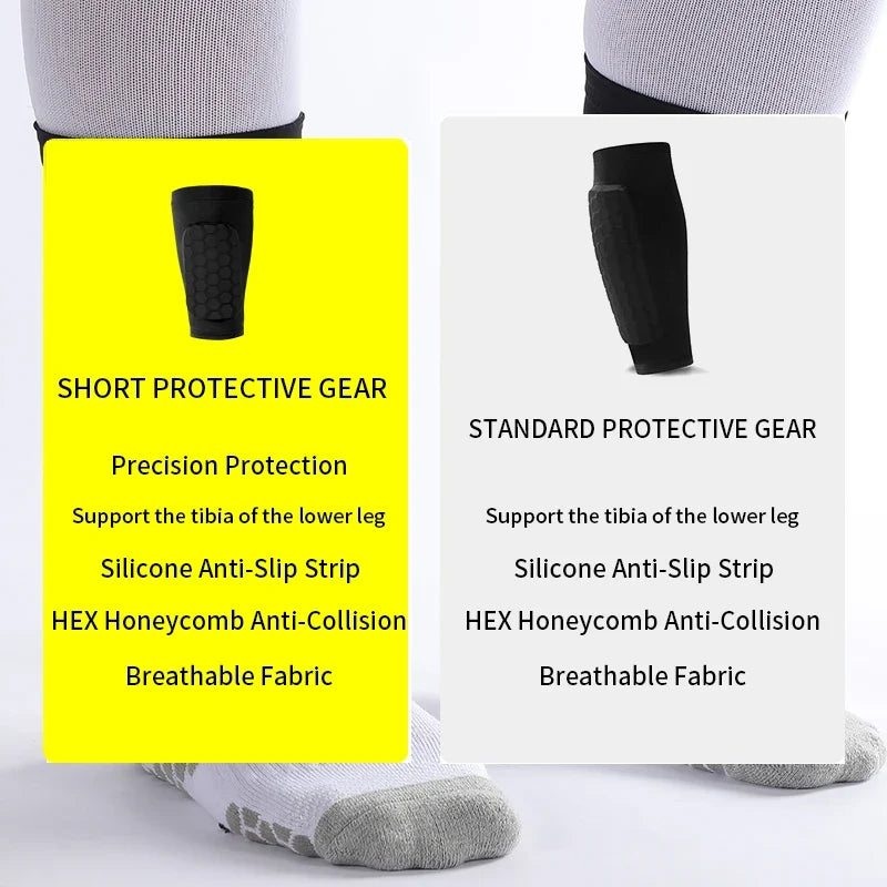 Football Shin Guard Sleeve Covers - Light Elastic Protective Leg Sleeves for Men Women and Teens