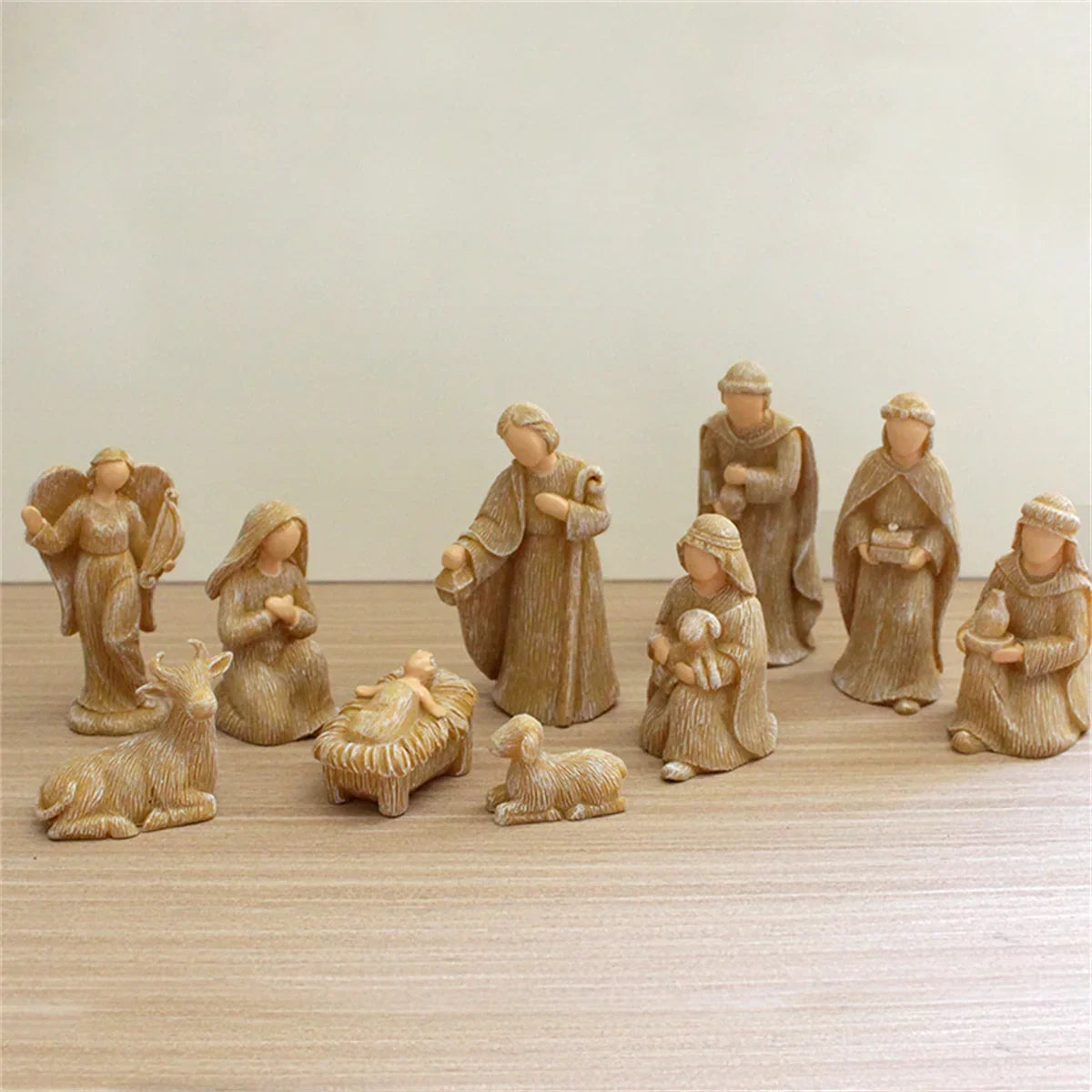 Nativity Kit 10-Piece Resin Nativity Scene For Christmas Decor, Timeless Religious Ornaments Gift Idea
