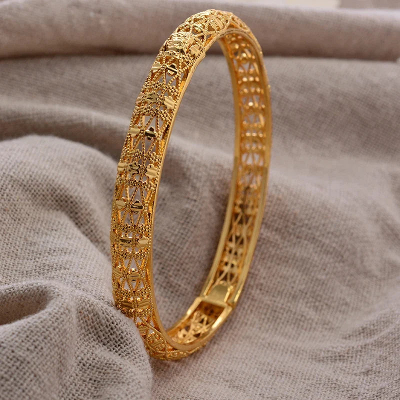 Gold Plated Bangles Deluxe Arabic Wedding Bracelet