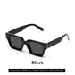 Sunglasses Black Retro Square Shades Deluxe Fashion Eyewear Fall 2026 Trend Gift Idea