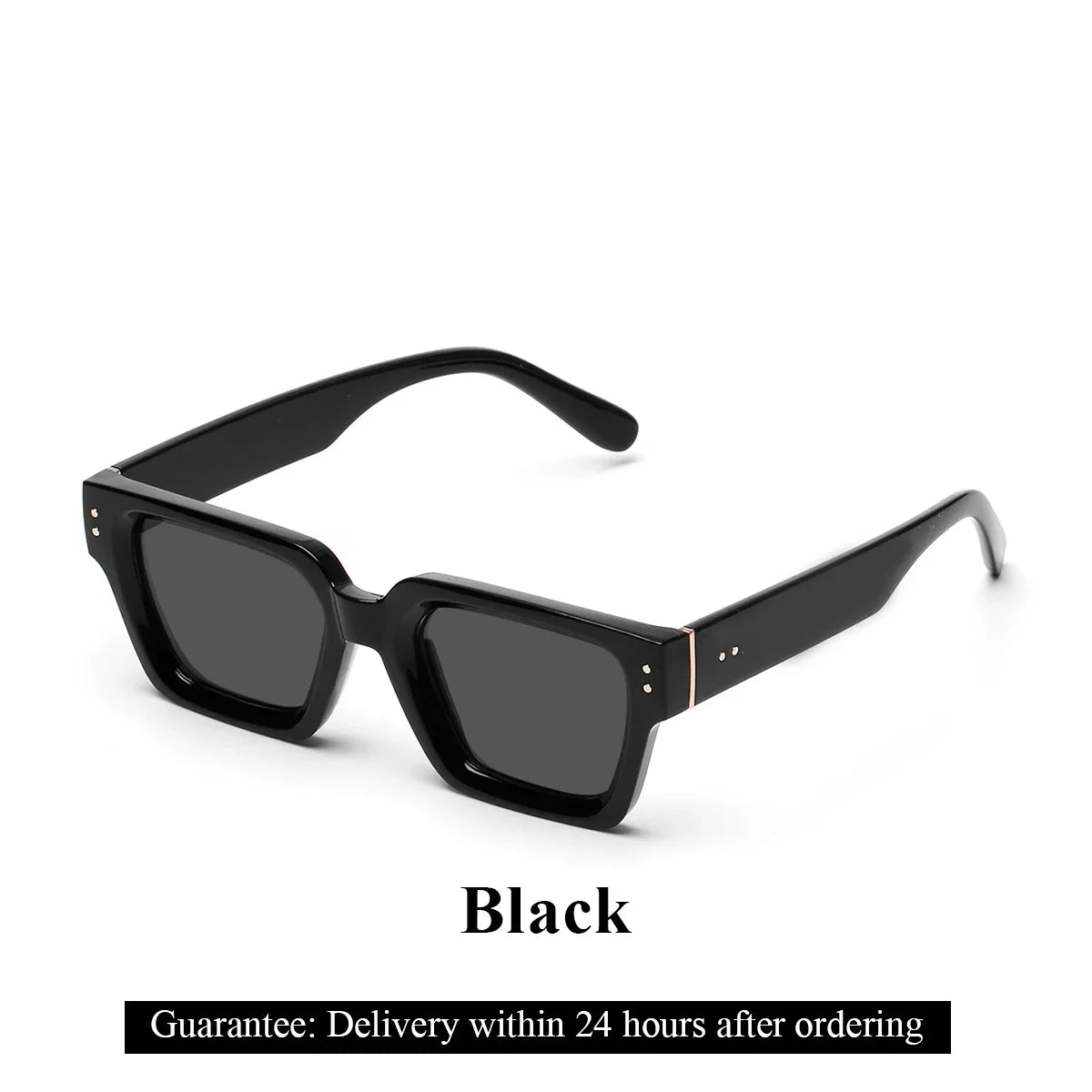 Sunglasses Black Retro Square Shades Deluxe Fashion Eyewear Fall 2026 Trend Gift Idea