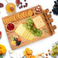 Cheese Bamboo Board Large With 4 Knives And Built In Rack Serving Chopping Board, Holiday 2025 Eco Gift