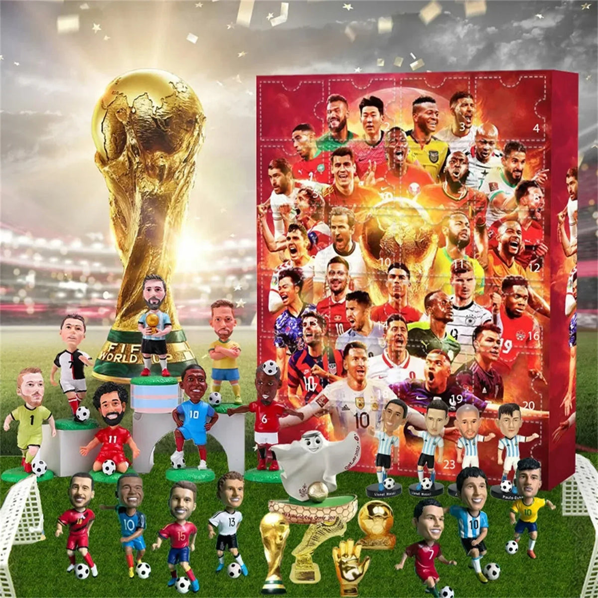 2025 Soccer Advent Calendar - 24-Day Countdown Kit for Kids, Fun Christmas Sports Gifts