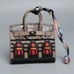 Inspired Birkin Mini Hand Bag - Platinum Bag Charm