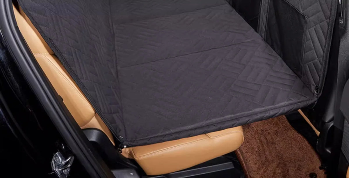 Water-Resistant Pet Car Seat Cover - Anti-Slip Scratch-Proof Hammock Back Seat Protector for Dogs
