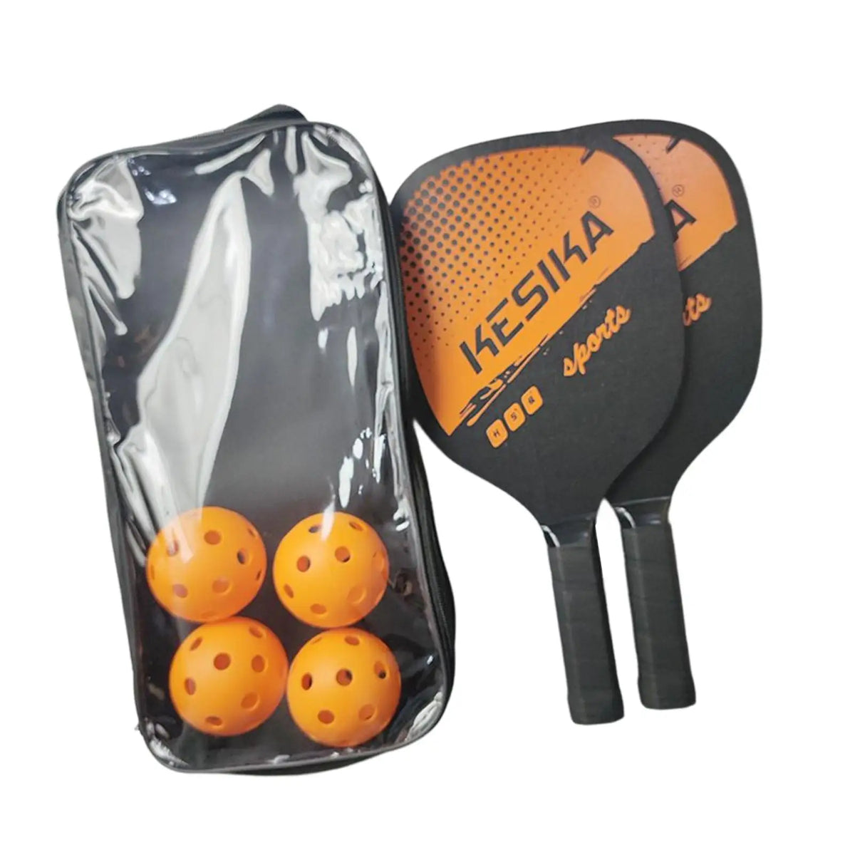 Variant image for Lightweight Pickleball Paddle Set with 2 Rackets, 4 Balls, Storage Bag for Adults and Kids, High-Quality Wood Construction-1