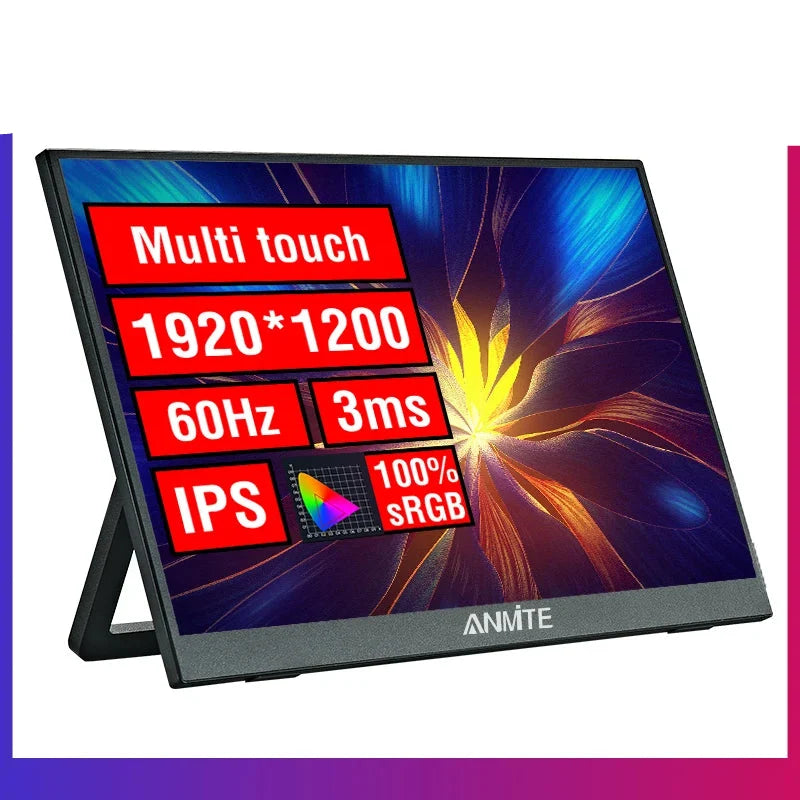 16 Inch Travel-Friendly Touch Monitor 1920x1200 HDR10 Low Blue