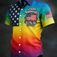 Plush Men's Hawaiian Shirt - Casual Short-Sleeve, 250th Anniversary USA Flag Design, Fourth Of July