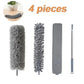 Microfiber Cleaning Device Kit - 4PCS Long Handle Duster & Brushes for Household Cleaning
