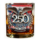 Whiskey Patriotic Glass Hand Blown Eagle Glassware USA 250th Anniversary Rotating Cup Gift Idea