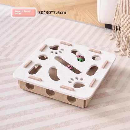 Puzzle Cat Toy Box With Ball Suede Felt Indoor Cat Exercise Entertainment Eco Friendly Gift 2026 TikTok Viral