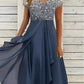 Variant image for Elegant Chiffon Party Dress for Women, Knee-Length, Lightweight, Sophisticated Design for Special Occasions-33