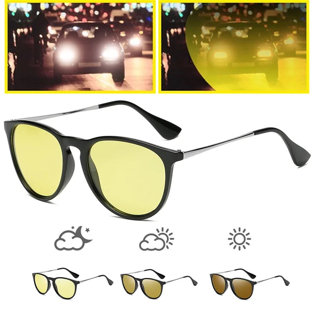 Sunglasses Photochromic For Night Driving Polarized UV400 Lenses Color Changing Glasses Fall 2025 Trend