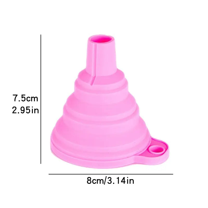 Household Telescopic Funnel Kitchen Device - High Temperature Resistant Mini Folding Funnel - 4 Colors Available