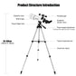 Telescope Astronomical With Phone Adapter And Tripod 333X Zoom For Moon And Stars Back To School 2026 Gift