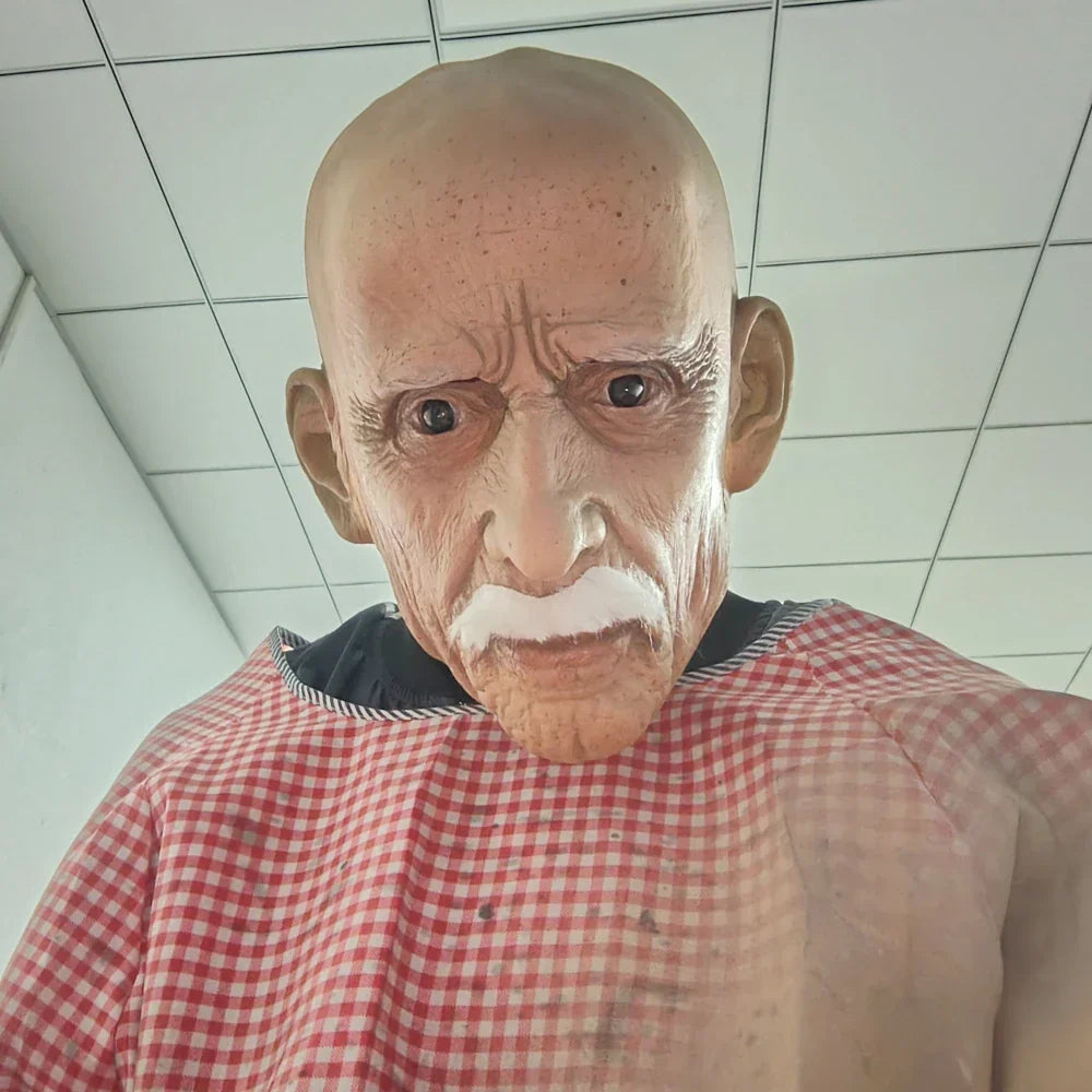 Old2025 Edition Man Mask Realistic Latex Full Head Halloween