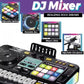 Kids2025 Edition DJ Mixer Toy With Microphone, Multifunctional Electronic Music Controller Educational Birthday Gift Fall