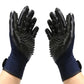 Grooming Pet Gloves Teal Rubber Bath Gloves Spring 2026 Hair Removal Non Slip Gentle Massage