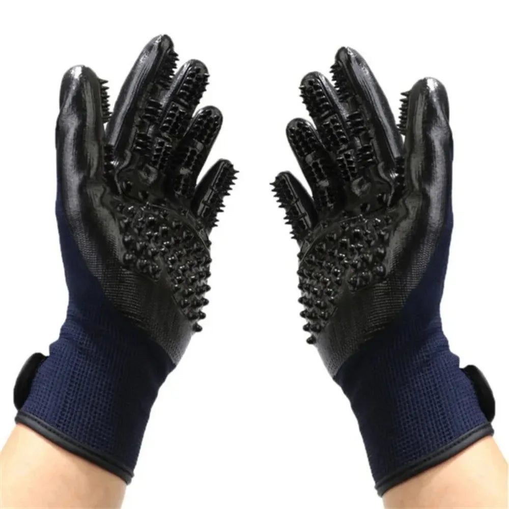 Grooming Pet Gloves Teal Rubber Bath Gloves Spring 2026 Hair Removal Non Slip Gentle Massage